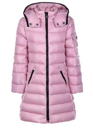 Нежно-розовый пуховик для девочек Moncler