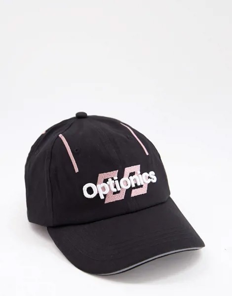 Черная бейсболка с розовой вышивкой в стиле 90-х ASOS DESIGN-Черный цвет