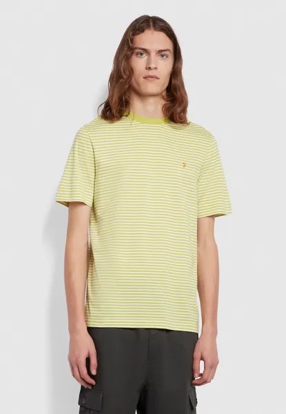 Футболка с принтом DAYTONA STRIPED Farah, цвет chartreuse