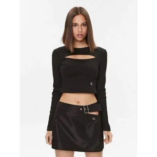 Лонгслив Calvin Klein Jeans, размер XS [INT], черный
