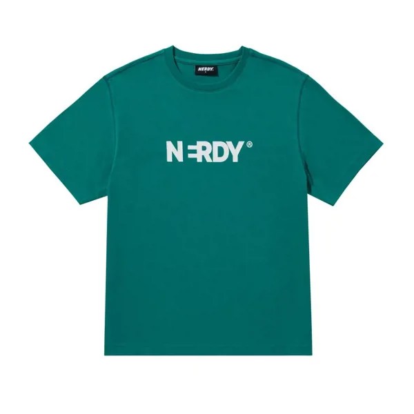 NERDY Blank Big Logo Short Sleeve T-Shirt Dark Green