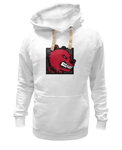Худи Printio Red bear белое 2XL