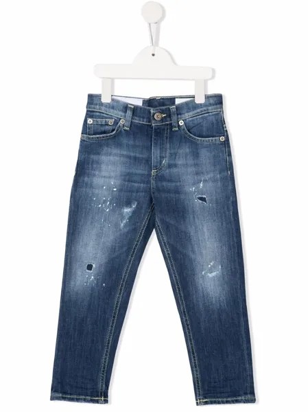 DONDUP KIDS джинсы с эффектом потертости