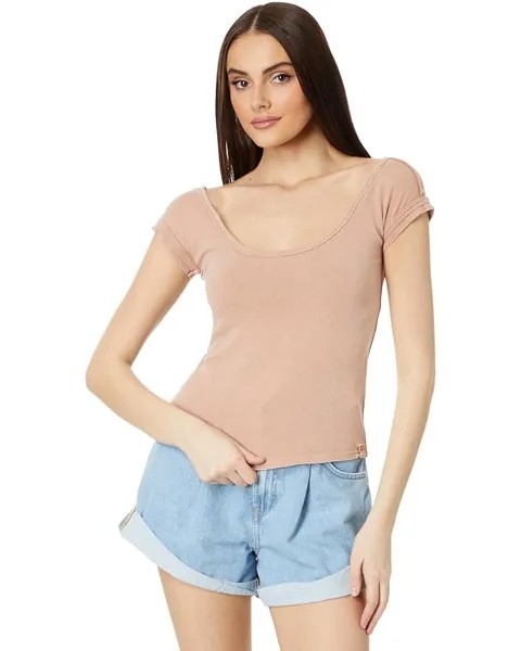 Футболка Free People Bout Time, цвет Misty Mink