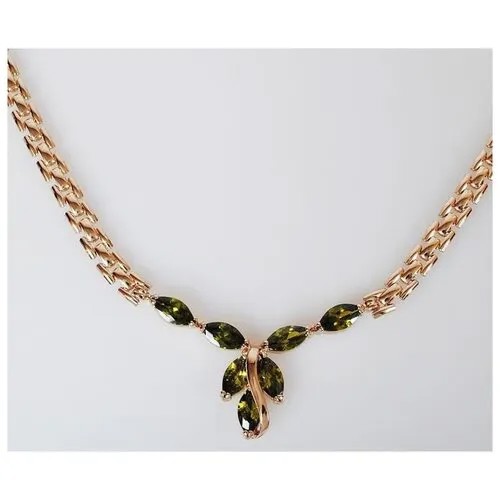 Колье Lotus Jewelry, перидот, длина 40 см, зеленый