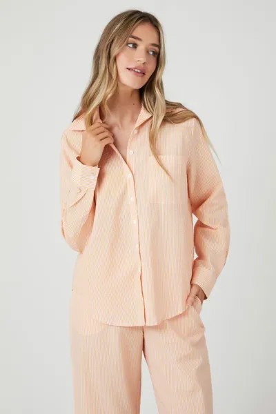 Пижамная рубашка в тонкую полоску Forever 21