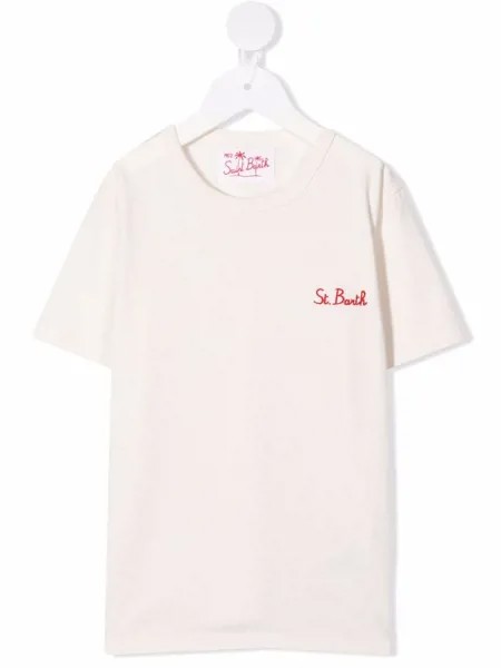 Mc2 Saint Barth Kids футболка с вышитым логотипом