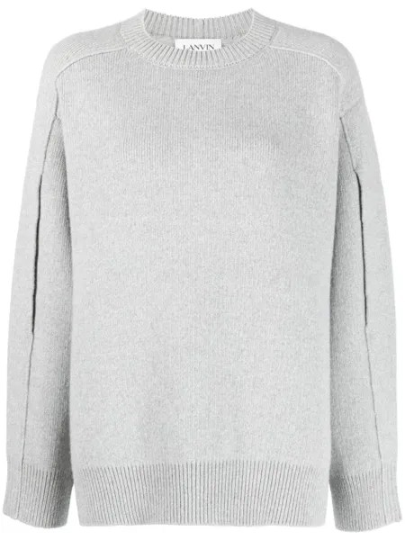 Джемпер с круглым вырезом Lanvin, серый