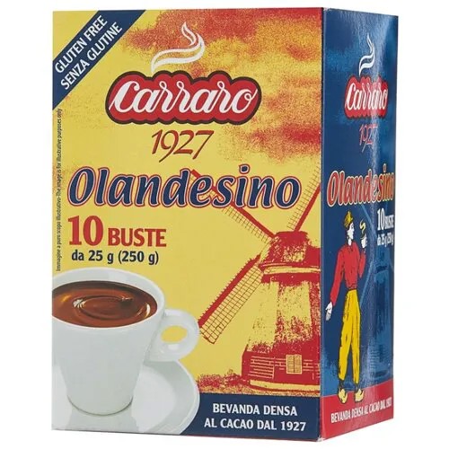 Carraro Olandesino Шоколад растворимый в пакетиках, 10 шт.