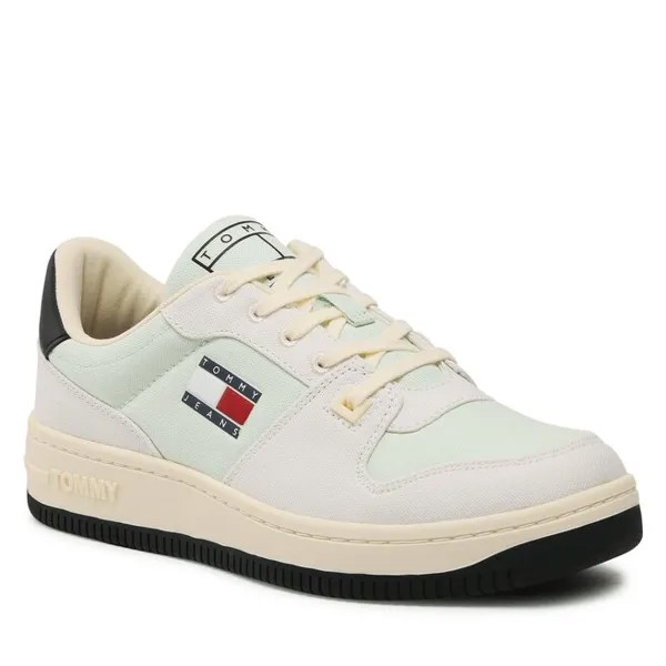 Кроссовки Tommy Jeans BasketCanvas, зеленого цвета