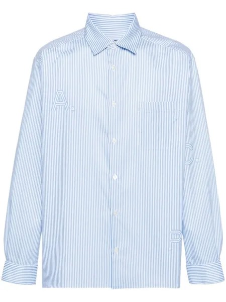 A.P.C. полосатая рубашка Malo, синий