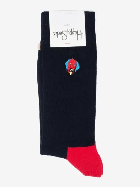 Носки с рисунками Happy Socks - Embroidery Red Dog, Черный