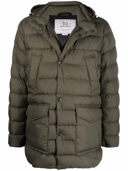 Woolrich пуховик Sierra со съемным капюшоном, зеленый