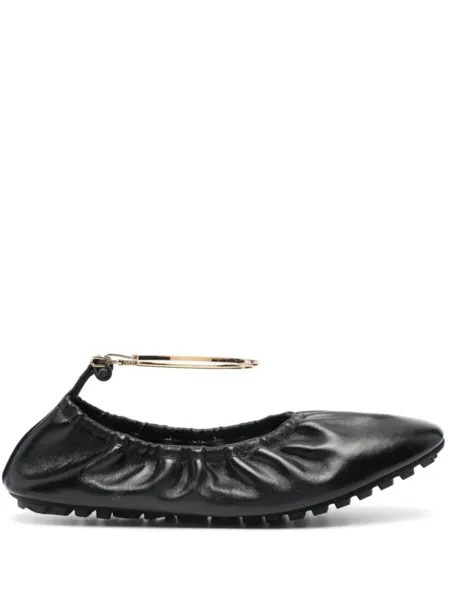 Кожаные балетки Filo FENDI, черный