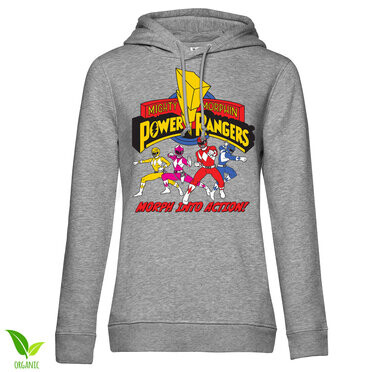 Толстовка Power Rangers Hoodie Morph Into Action Girls Hoodie, серый