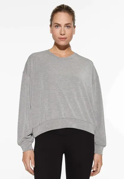 Толстовка CROP SOFT TOUCH OYSHO, цвет grey