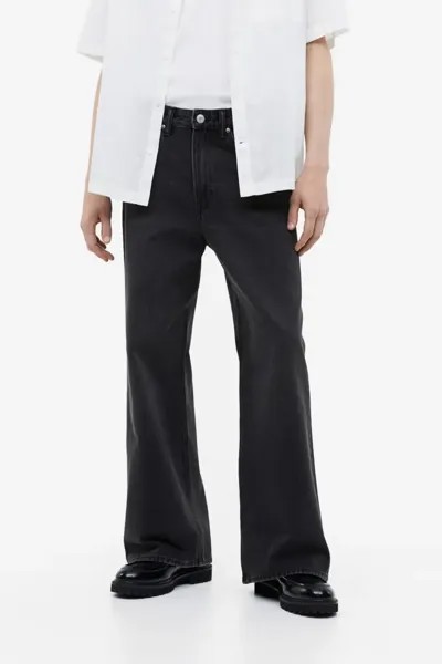 Свободные джинсы bootcut H&M, черный