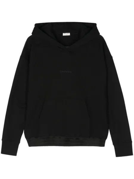 Худи с вышитым логотипом Saint Laurent, черный