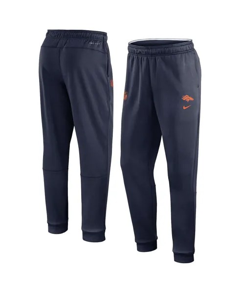 Мужские темно-синие брюки-джоггеры Denver Broncos 2023 Sideline Performance Nike