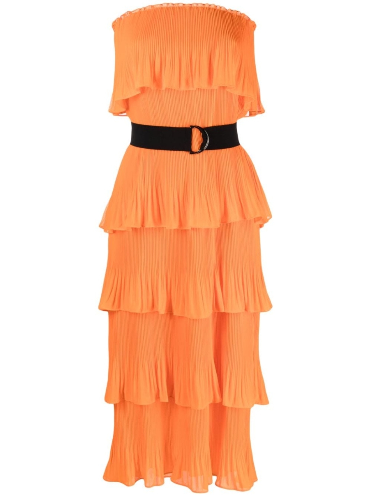 Ярусное платье макси без бретелей Essentiel Antwerp, оранжевый