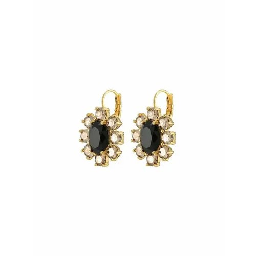 Серьги DYRBERG/KERN, кристаллы Swarovski, желтый, черный