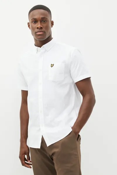 Оксфордская рубашка с короткими рукавами Lyle & Scott, белый