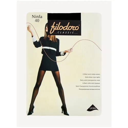 Колготки Filodoro Classic Ninfa, 40 den, размер 5, черный