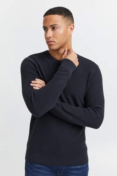 Пуловер BLEND Rundhals Strick Basic Langarm Sweater, черный