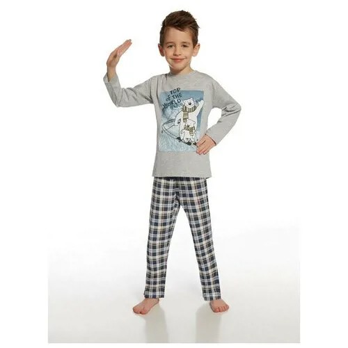 Пижама  Cornette, размер 98-104, серый