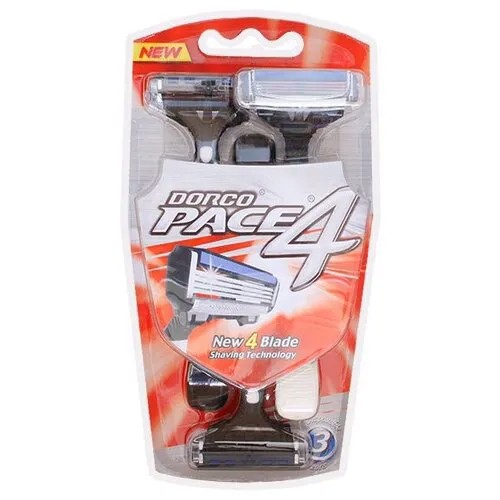 Бритвенный станок Dorco Pace 4 (одноразовый), 3 шт.