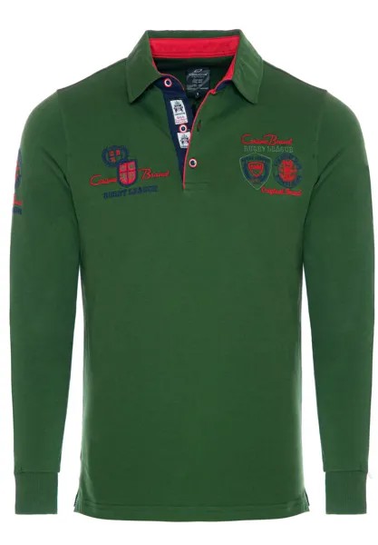 Поло Mit Und Stickerei Rugby Team CARISMA, хаки