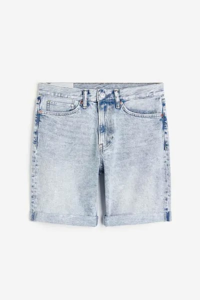Узкие джинсовые шорты H&M, бледно-голубой