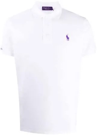 Ralph Lauren Purple Label рубашка поло с логотипом и короткими рукавами