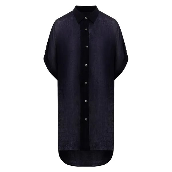 Рубашка из смеси вискозы и льна Yohji Yamamoto