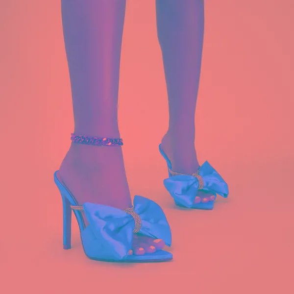 Европейские модные новые прозрачные сандалии стразы с острым носком и бантом, женские туфли на шпильках, 2022