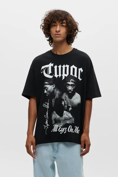 Футболка Тупака «All Eyez On Me» Pull&Bear, черный