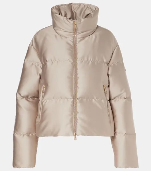 Стеганый пуховик Bonnelles Moncler, бежевый