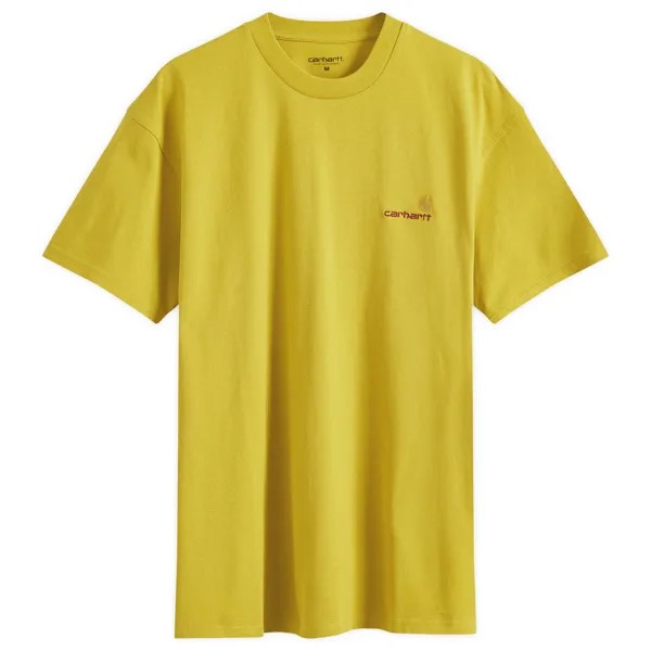 Футболка Carhartt Wip American Script T-Shirt, цвет Golden Olive