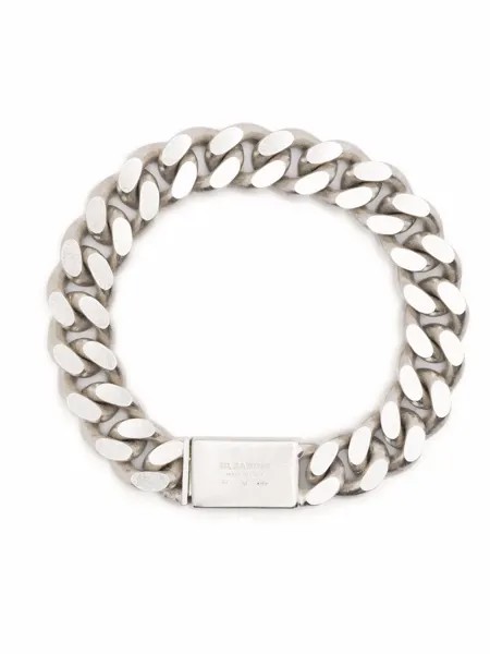 Jil Sander серебряный цепочный браслет