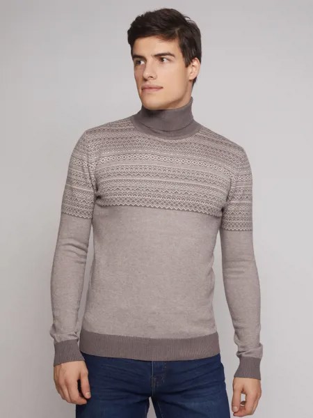 Тёплый вязаный свитер с узором