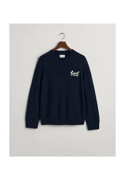Пуловер GANT, цвет Evening Blue