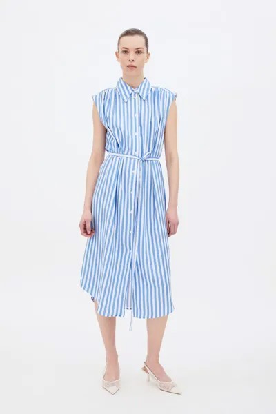 Платье-Блузка из смеси льна H&M, синий