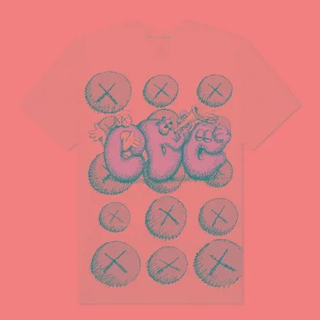 Мужская футболка Comme des Garcons SHIRT x KAWS Print 2, цвет белый, размер L
