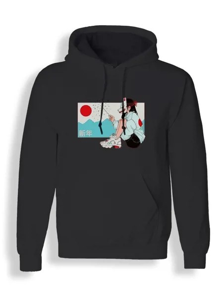 Худи унисекс СувенирShop Девушка/Аниме/Японский стиль 31 черное L
