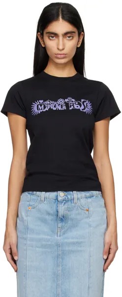 Черная усохшая футболка Martine Rose, цвет Black/Megatrip