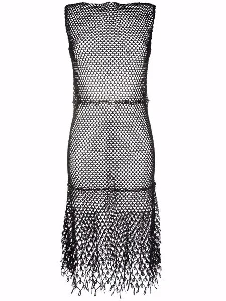 La Perla perforated-knit dress