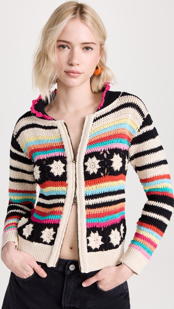 Кардиган Tach Clothing LENU Crochet, разноцветный