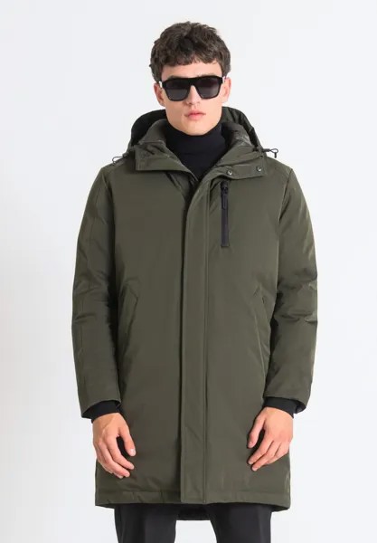 Зимнее пальто Regular Fit С Капюшоном В Техническом Antony Morato, цвет military green