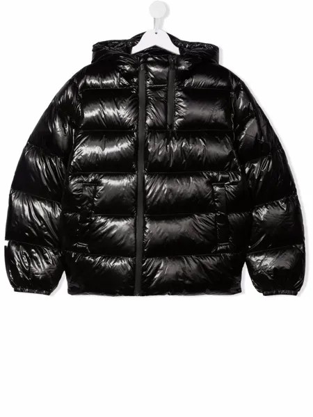 Emporio Armani Kids глянцевый пуховик