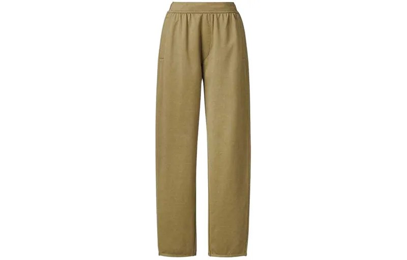 U Collection Трикотажные спортивные штаны женские цвета хаки Uniqlo